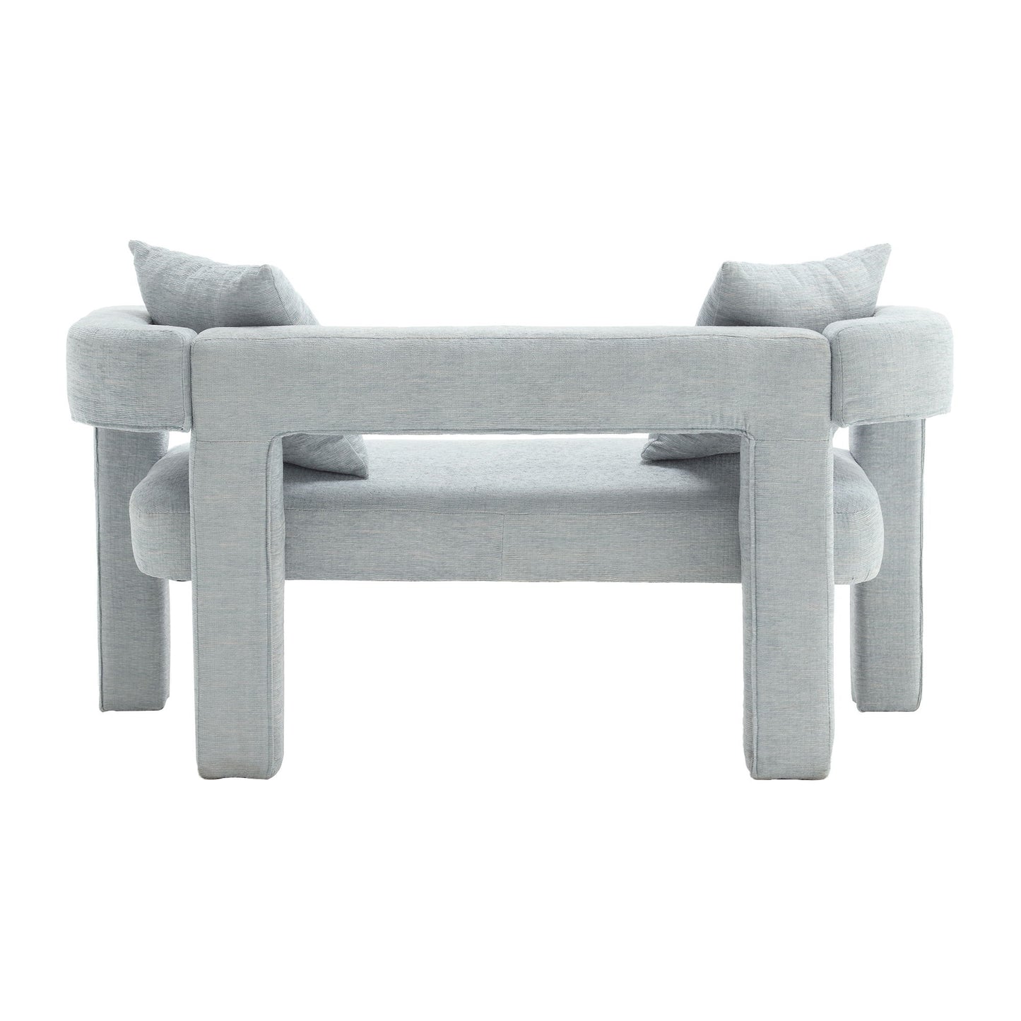 Modern Loveseat Sofa, Comfy Upholstered 2 Seater Sofa - Mint Green