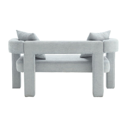Modern Loveseat Sofa, Comfy Upholstered 2 Seater Sofa - Mint Green