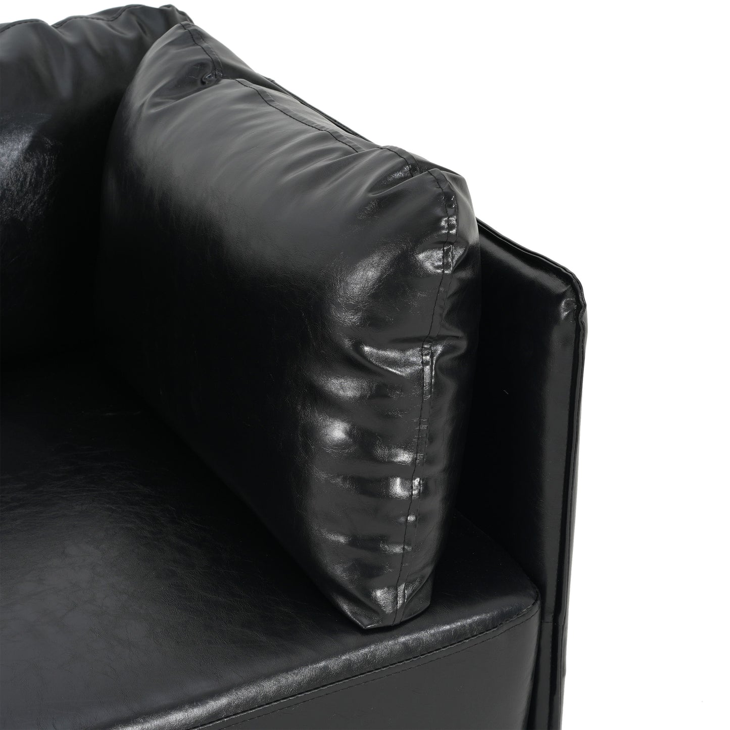 Vintage Lounge Chair With Polyester Upholstery - Black