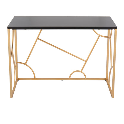 Constellation - Contemporary Desk - Gold / Black