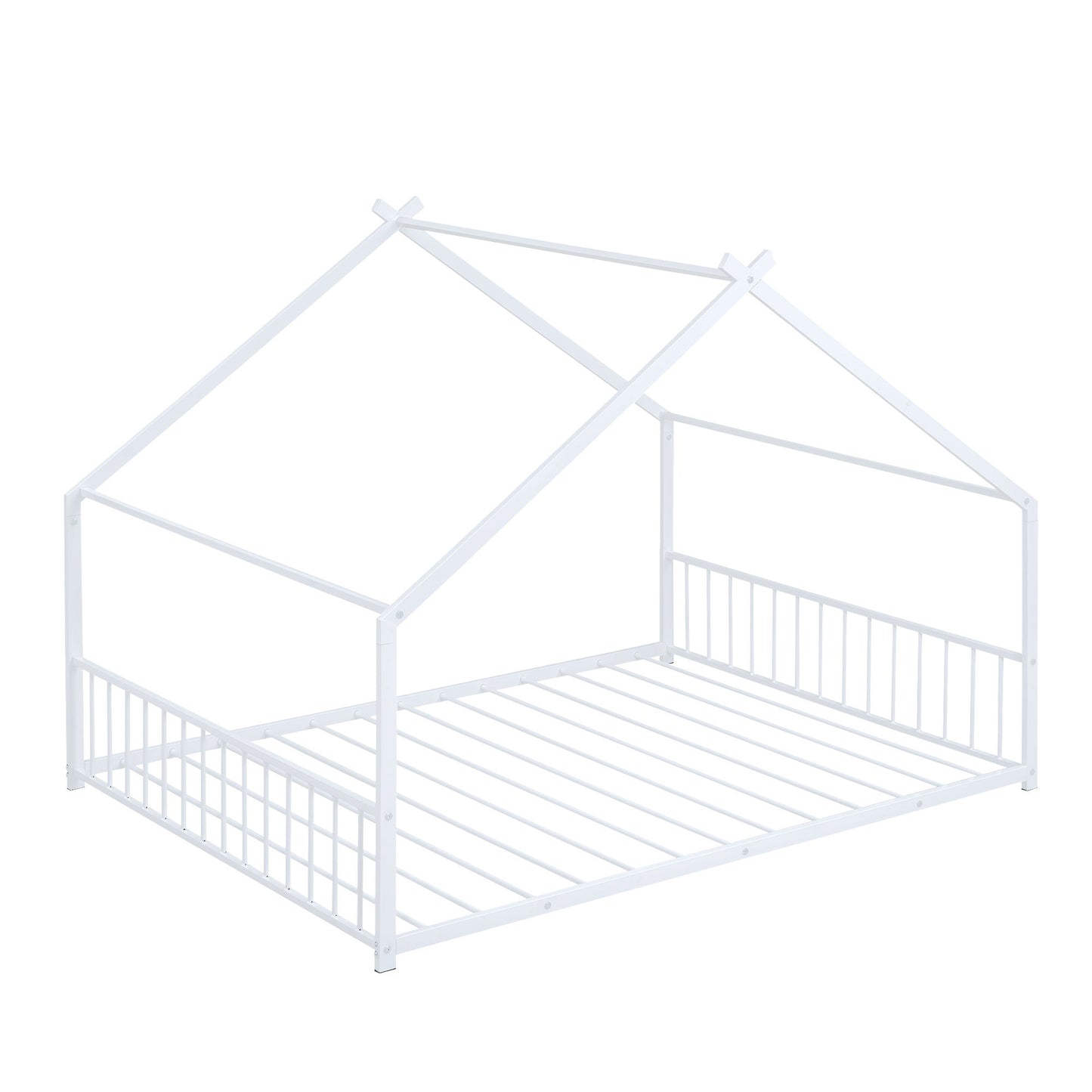 Full Size House Bed - White