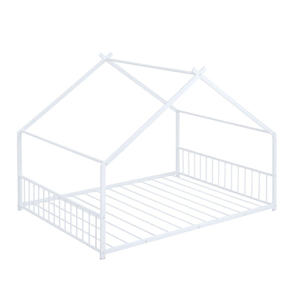 Full Size House Bed - White