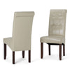 Cosmopolitan - Deluxe Tufted Parson Chair (Set of 2) - Satin Cream