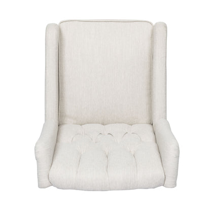 Classic Design, Manual Recliner Chair With 360 Degree Swivel - Beige