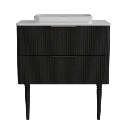 Elena - Modern Bathroom Vanity With Sink Luxury Bathroom Vanity With Ample Storage, 2 Soft Close Drawers, 2 In 1 Floating Or Freestanding Design - Black