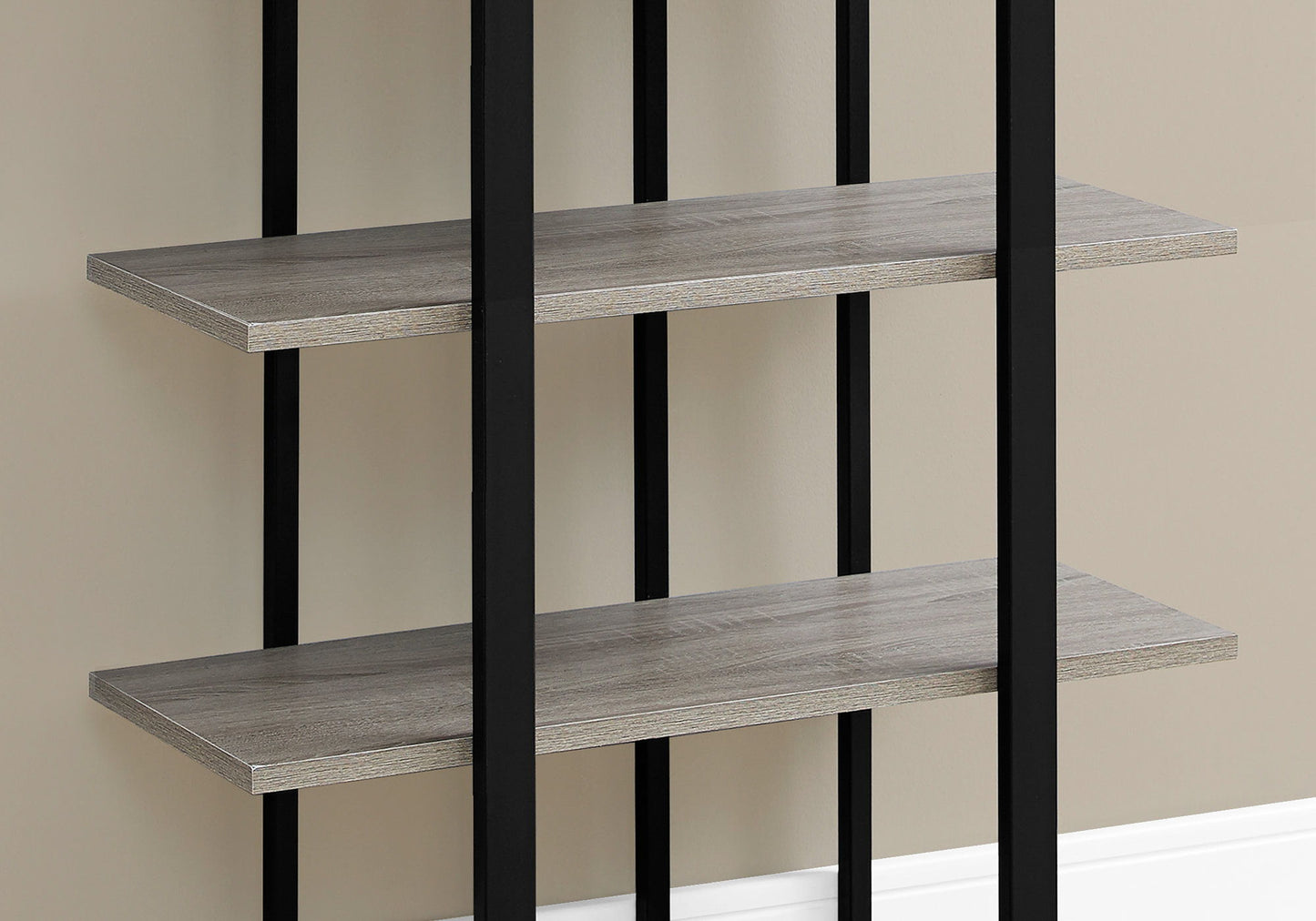 Bookshelf, Bookcase, Etagere, 4 Tier, Office, Contemporary & Modern - Taupe