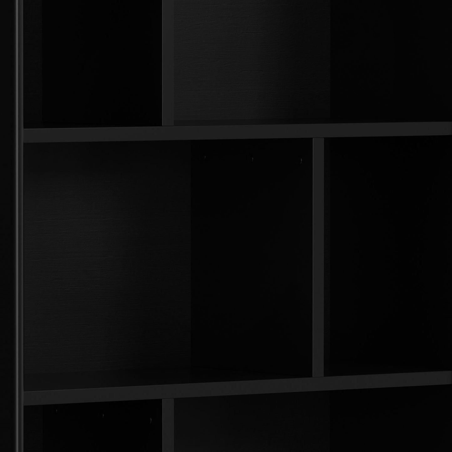 Draper - Mid Century Wide Bookcase And Storage Unit - Black