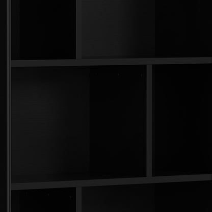 Draper - Mid Century Wide Bookcase And Storage Unit - Black