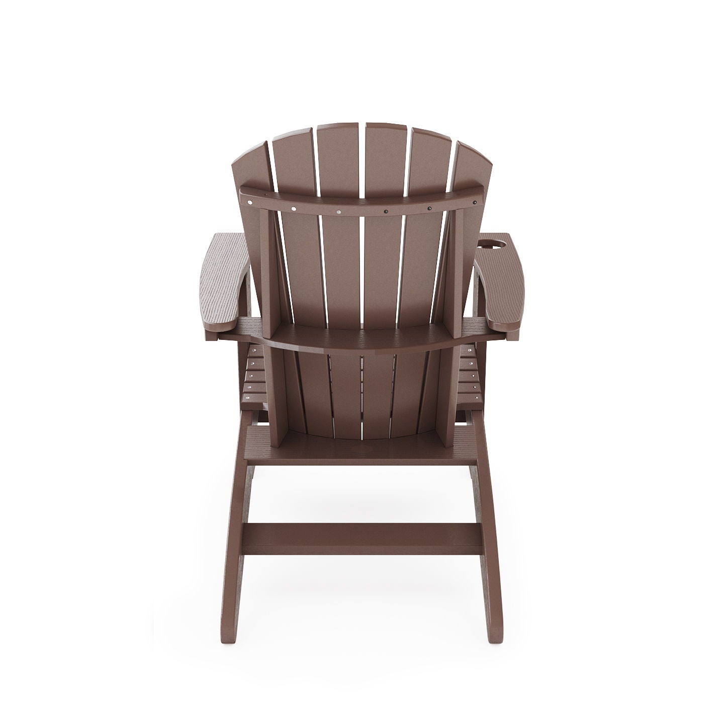 Adirondack Chair Sturdy HDPE Poly Lumber For Poolside, Patio, And Garden Relaxation - Brown