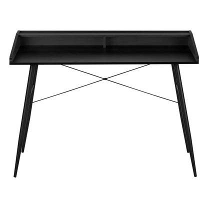 Computer Desk For Home Office, Laptop, Storage Shelves, Contemporary - Black