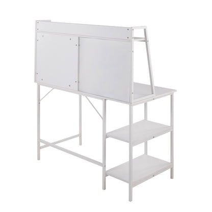 Geo - Shelf Contemporary Desk - White