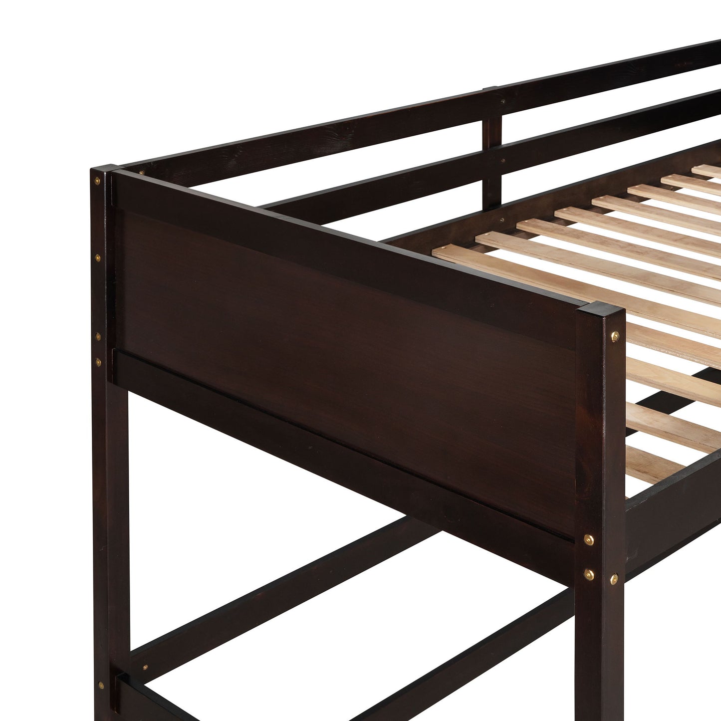 Twin Size Loft Bed With Ladder - Espresso