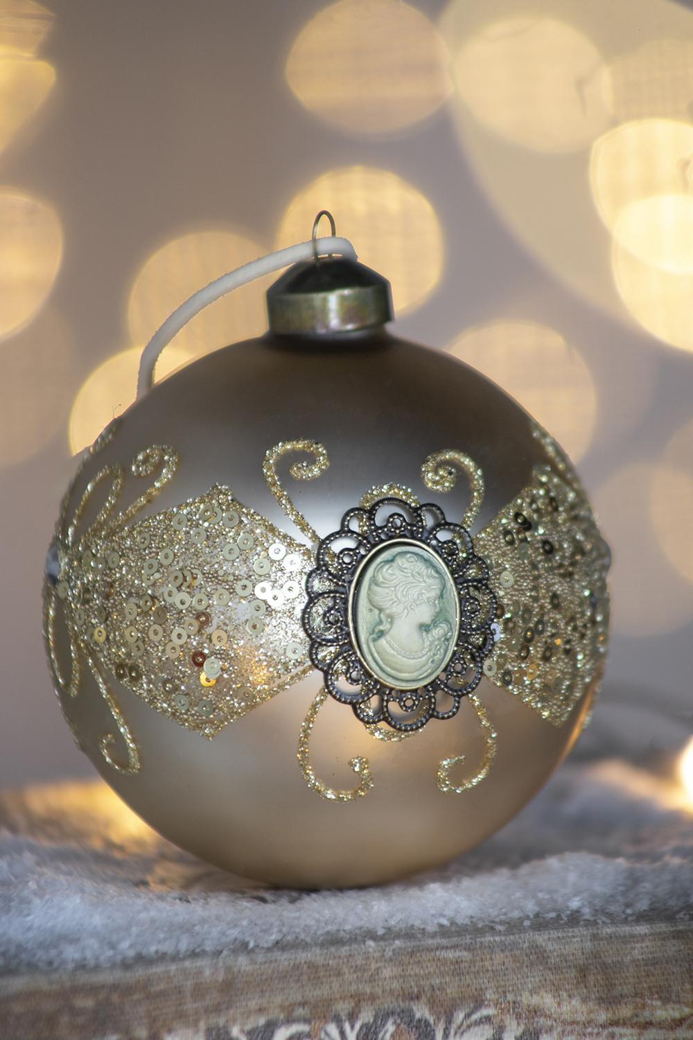 Christmas Ball Ornaments, Decorative Hanging Ball Christmas Tree Ornaments For Holiday Party Decorations (Set of 6) - Gold