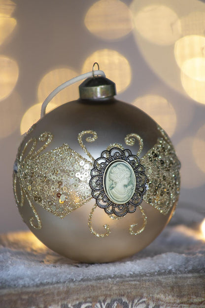 Christmas Ball Ornaments, Decorative Hanging Ball Christmas Tree Ornaments For Holiday Party Decorations (Set of 6) - Gold