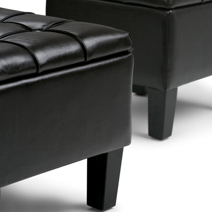 Dover - 3 Piece Storage Ottoman - Tanners Brown