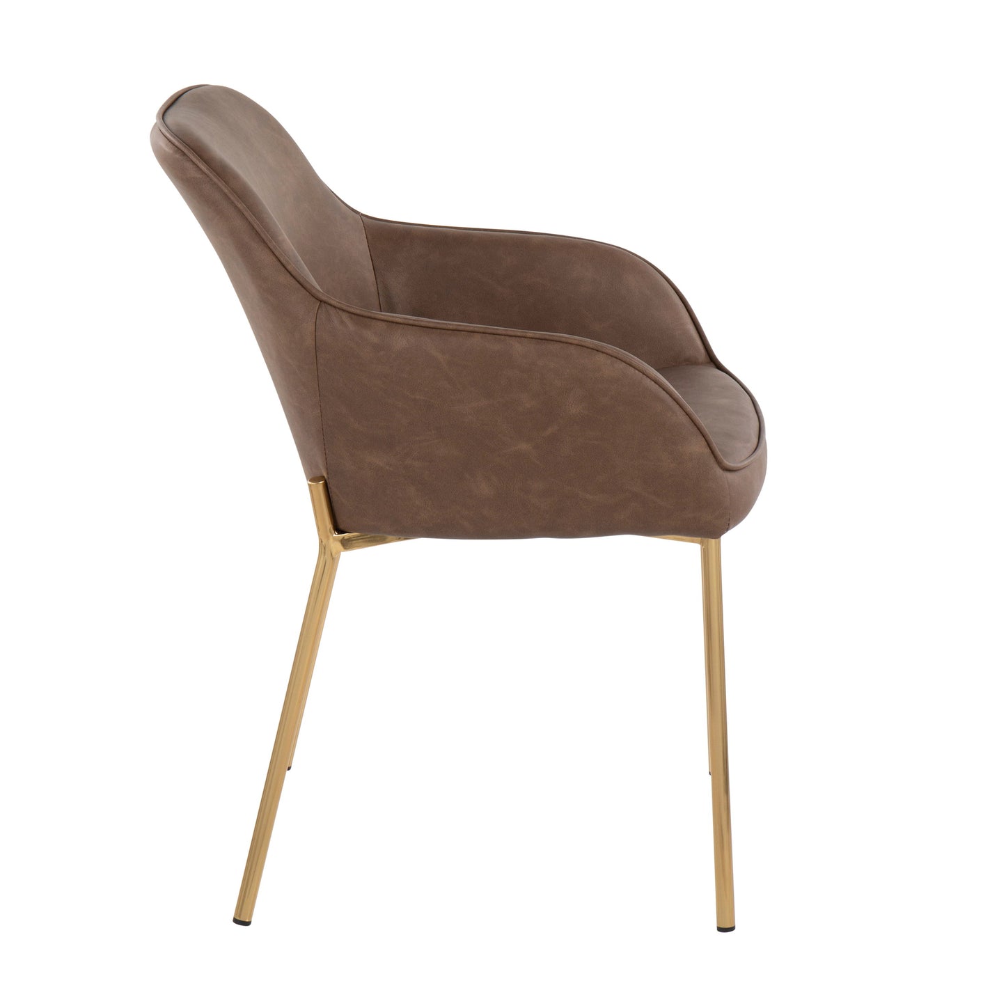 Daniella - Contemporary Dining Chair (Set of 2) - Gold / Espresso