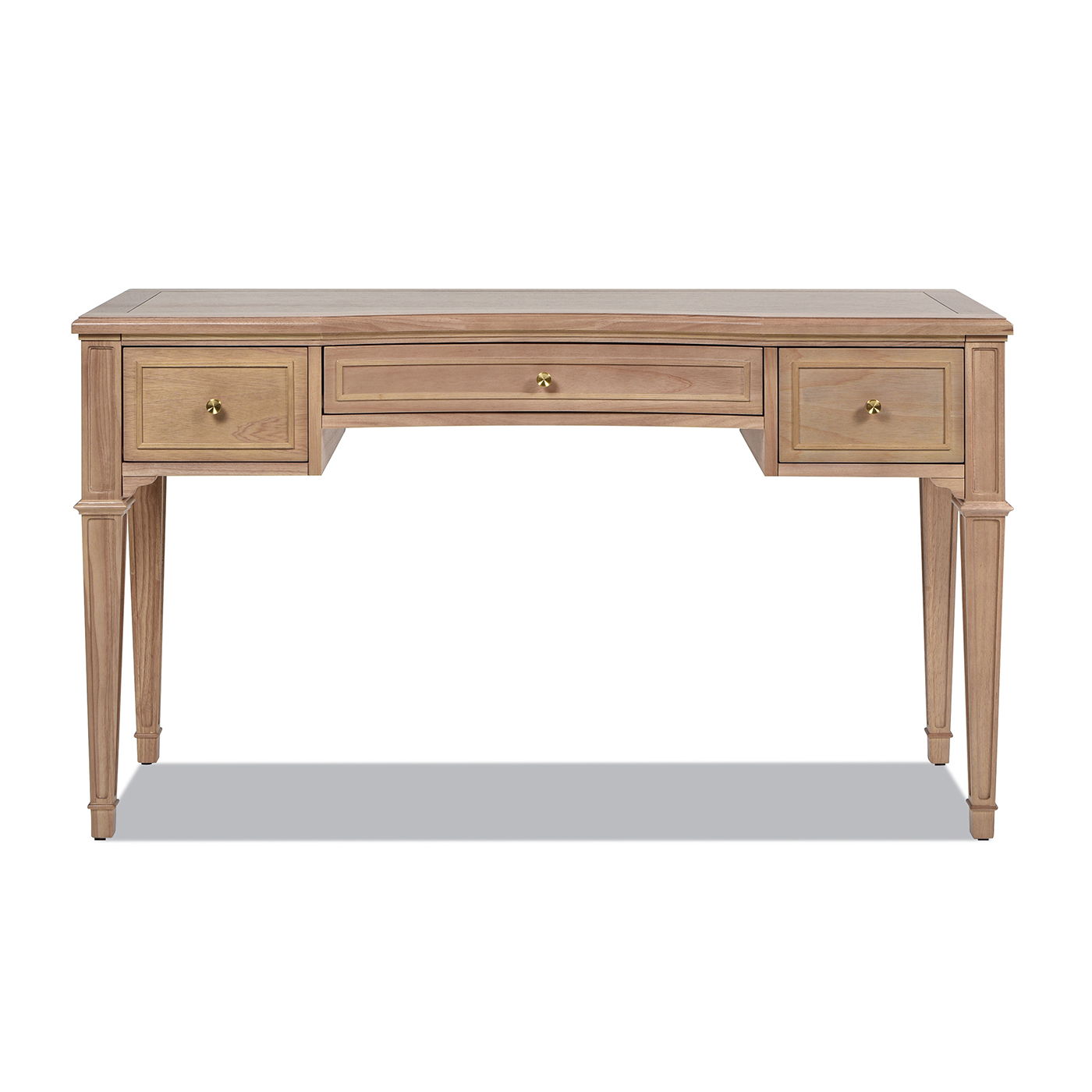 Dauphin - 3 Drawer Executive Desk - Natural Brown
