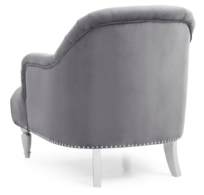 Elegant Traditional Armchair - Gray