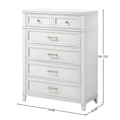 5 Drawer Chest - White