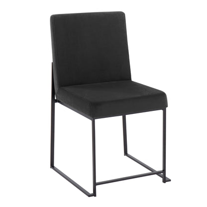 Fuji - Contemporary High Back Dining Chair (Set of 2) - Black