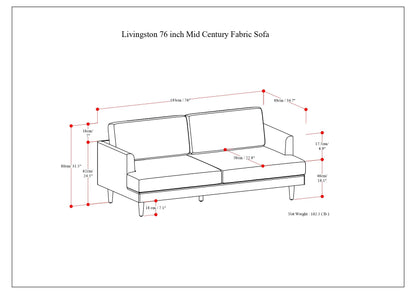 Livingston - Upholstered Sofa - Charcoal Gray