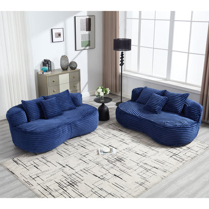 Bean Bag Sofa Lazy Sofa Durable Comfort Lounger High Back Chair For Adults And Kids, Indoor & Outdoor - Navy