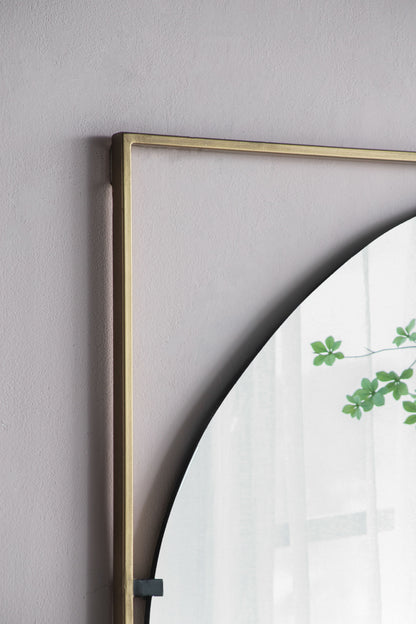 Poppy Mirror With Metal Frame Contemporary Design For Bathroom, Entryway Wall Decor - Golden Black