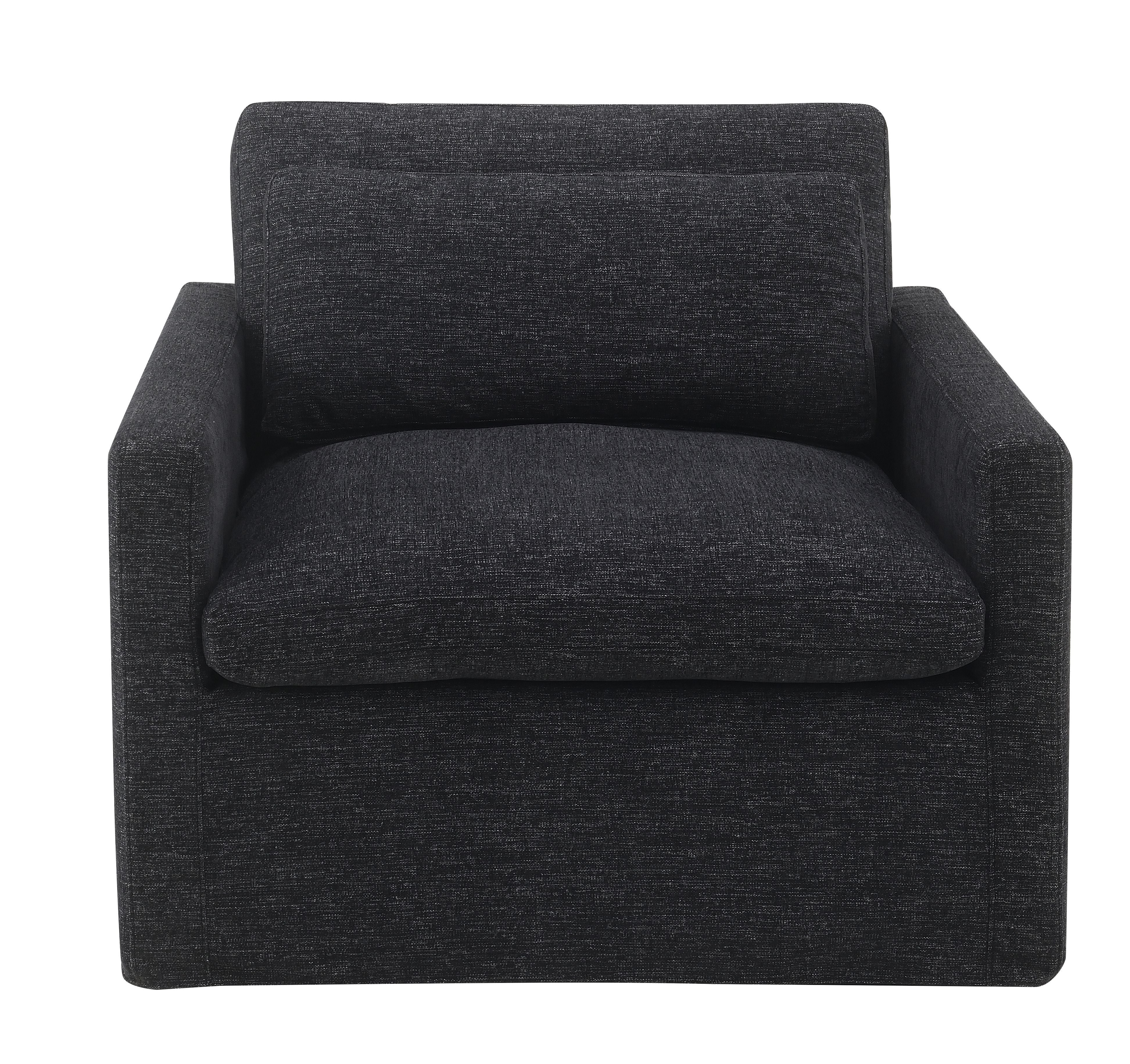 Naveen - Swivel Chair With 1 Toss Pillow - Dark Gray