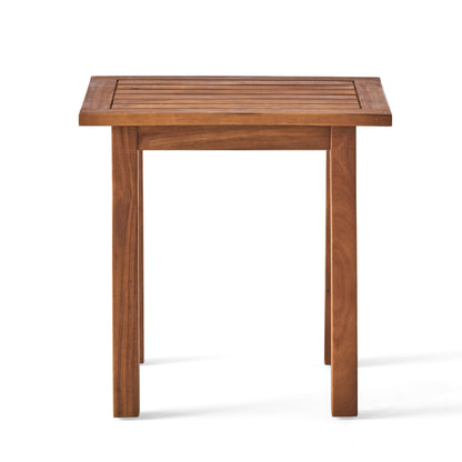 Kinesis - Outdoor Side Table With Slatted Top And Wood Frame - Teak