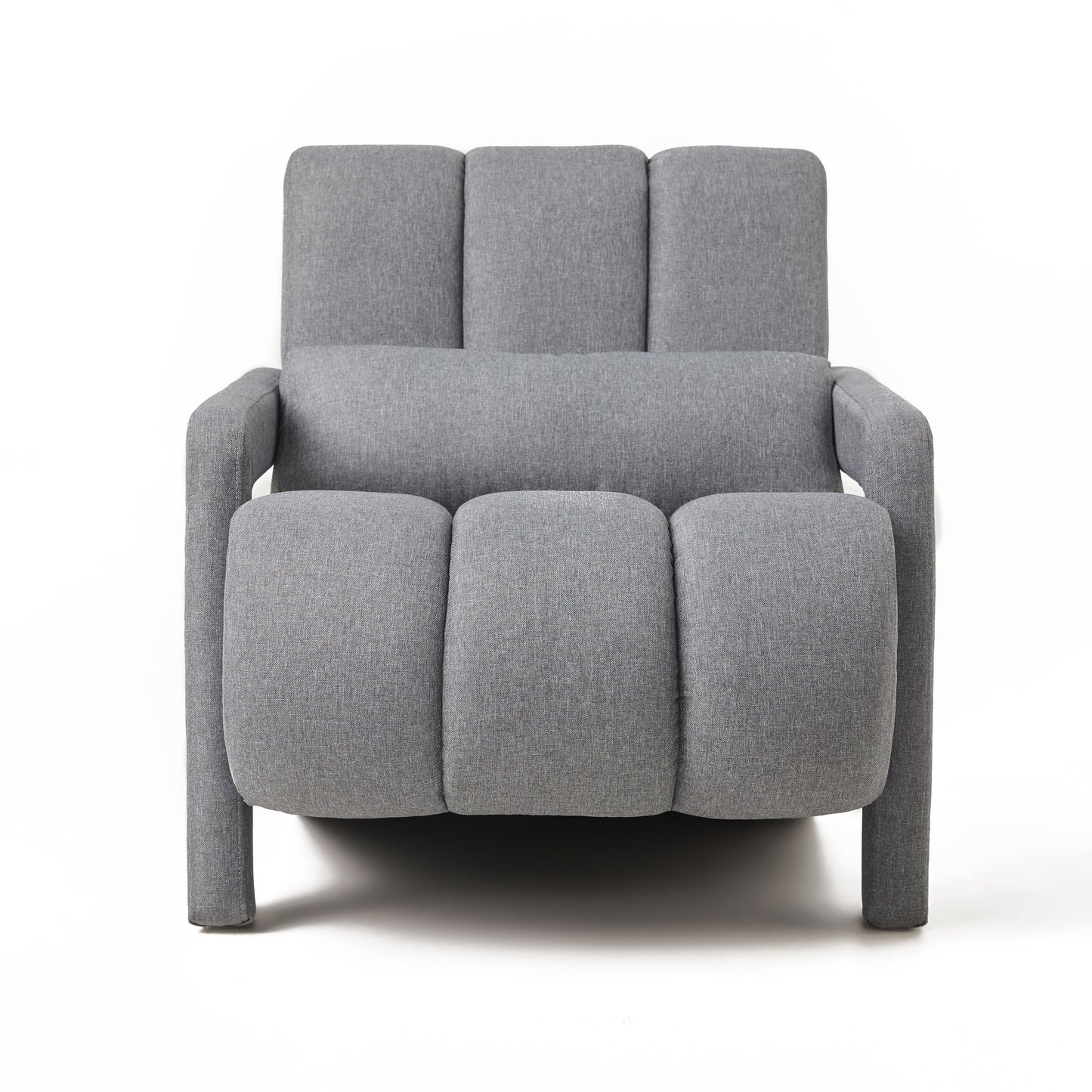 Modern Upholstered Accent Chair, Comfortable Linen Fabric With A Pillow For Living Room.Linen - Dark Gray