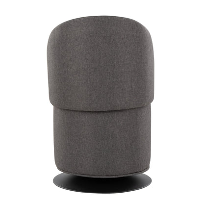 Finch - Contemporary Swivel Chair - Black / Charcoal