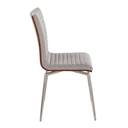 Mason - Contemporary Dining / Chair With Swivel (Set of 2) - Walnut / Gray