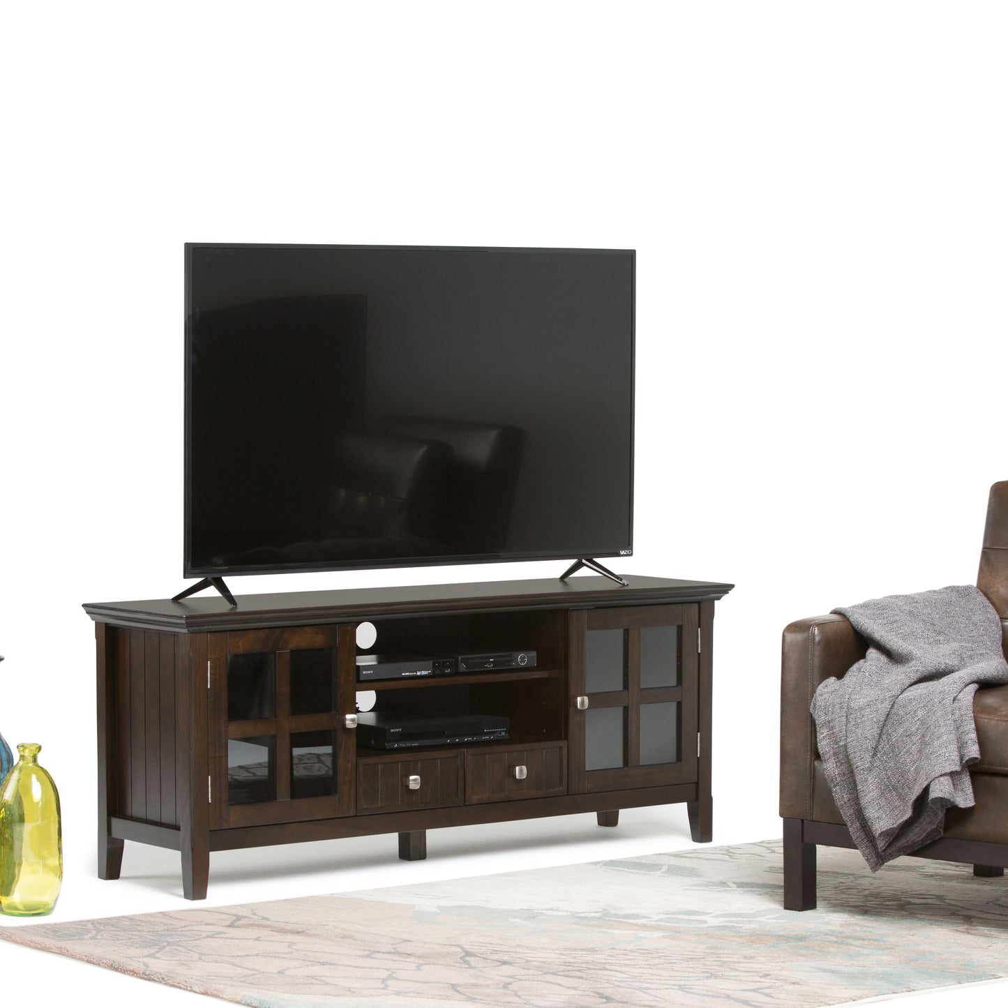 Acadian - TV Media Stand - Brunette Brown