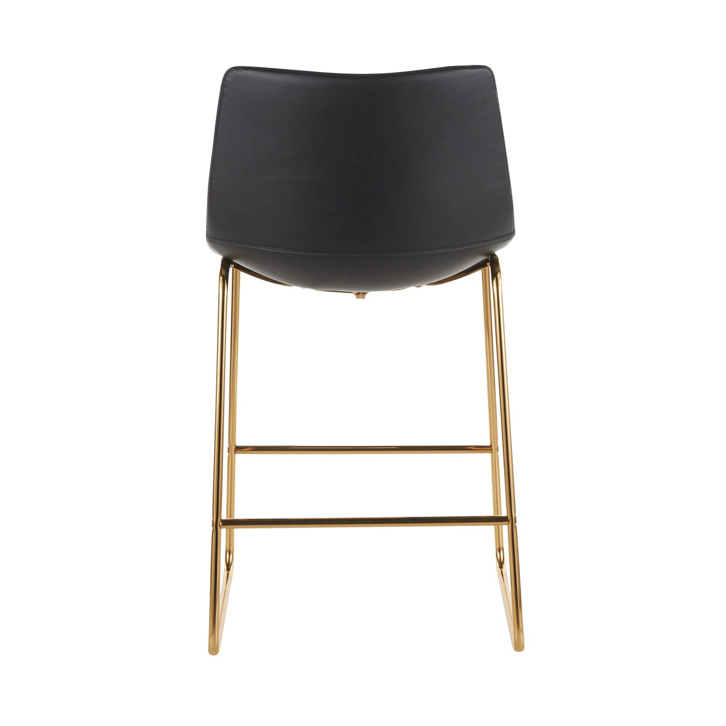 Duke - Contemporary Counter Stool (Set of 2) - Gold / Black