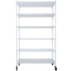 6 Tier 6000Lbs Capacity Nsf Metal Shelf Wire Shelving Unit, Heavy Duty Adjustable Storage Rack With Wheels & Shelf Liners For Commercial Grade Utility Steel Storage Rack - White