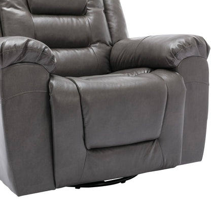 2 Seater Home Theater Recliner Manual Recliner Chair With A Storage Box And Two Cup Holders For Living Room - Gray