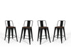 Rayne - Mid Century & Industrial Counter Height Stool (Set of 4) - Black