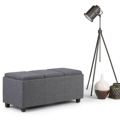 Avalon - Storage Ottoman - Slate Gray