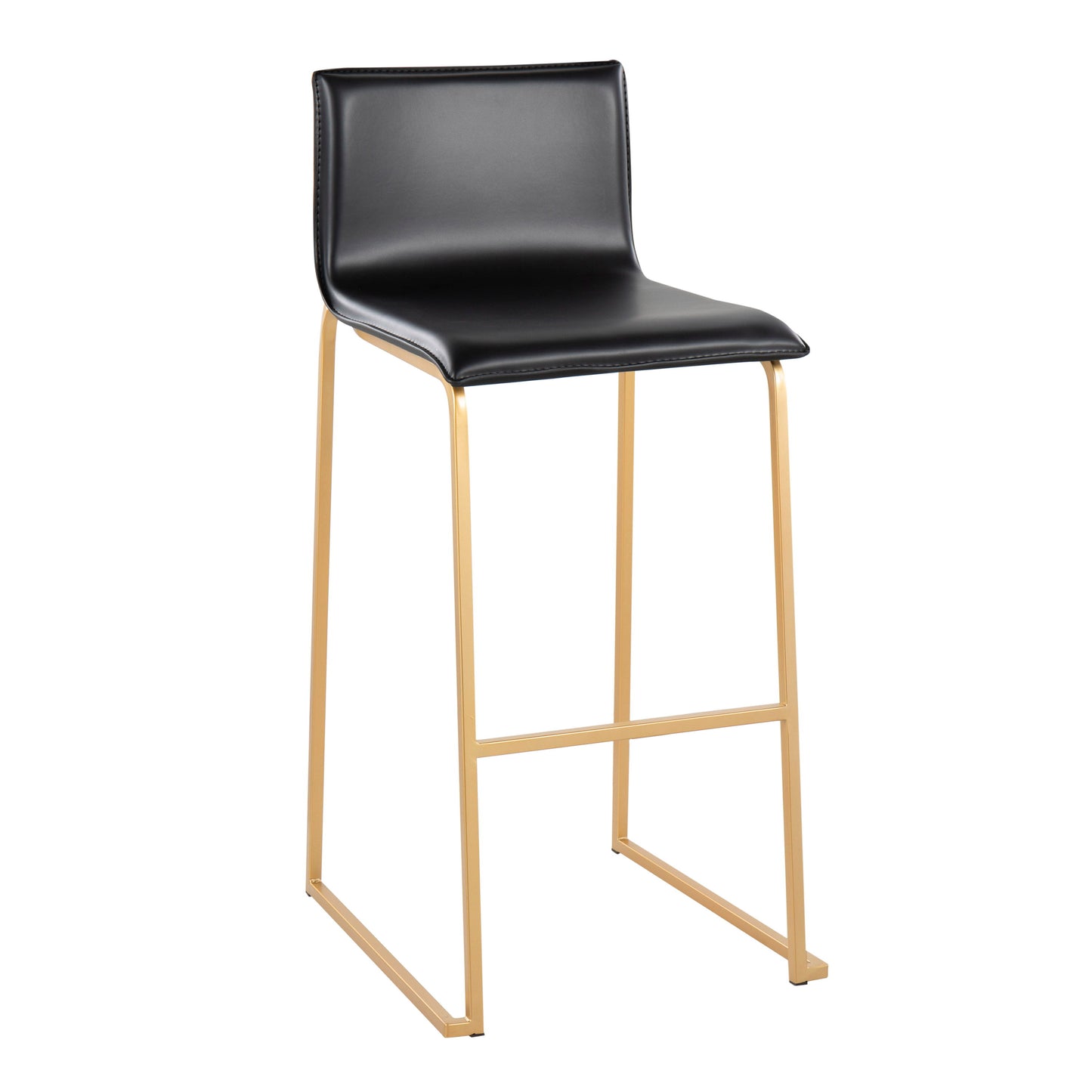 Mara - Contemporary Barstool (Set of 2) - Gold / Black