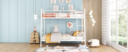 Full Long Over Queen Bunk Bed - White