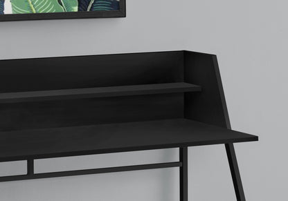 Computer Desk For Home Office, Laptop, Storage Shelves, Modern - Black