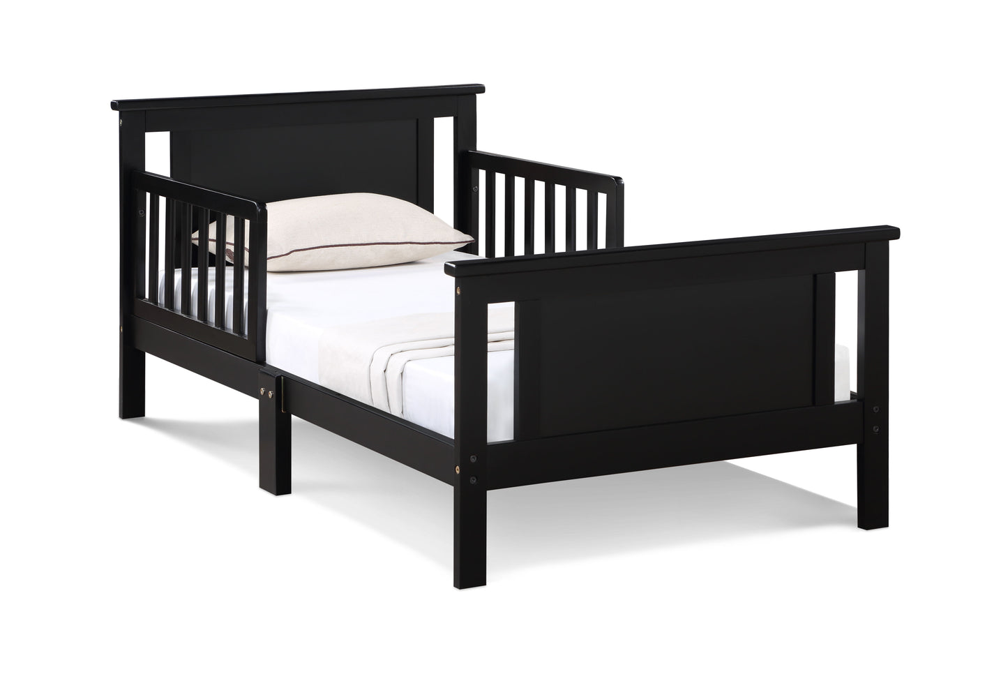 Connelly - Reversible Panel Toddler Bed - Black / Vintage Walnut