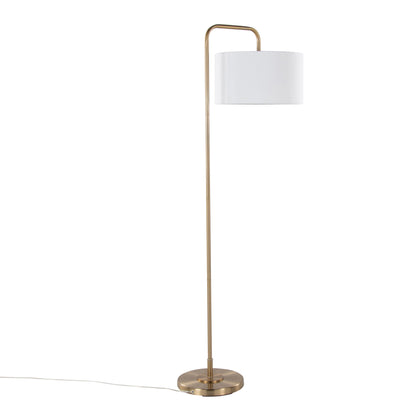 Puck - Contemporary Floor Lamp - Gold / White