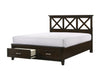 Queen X Storage Bed - Mahogany