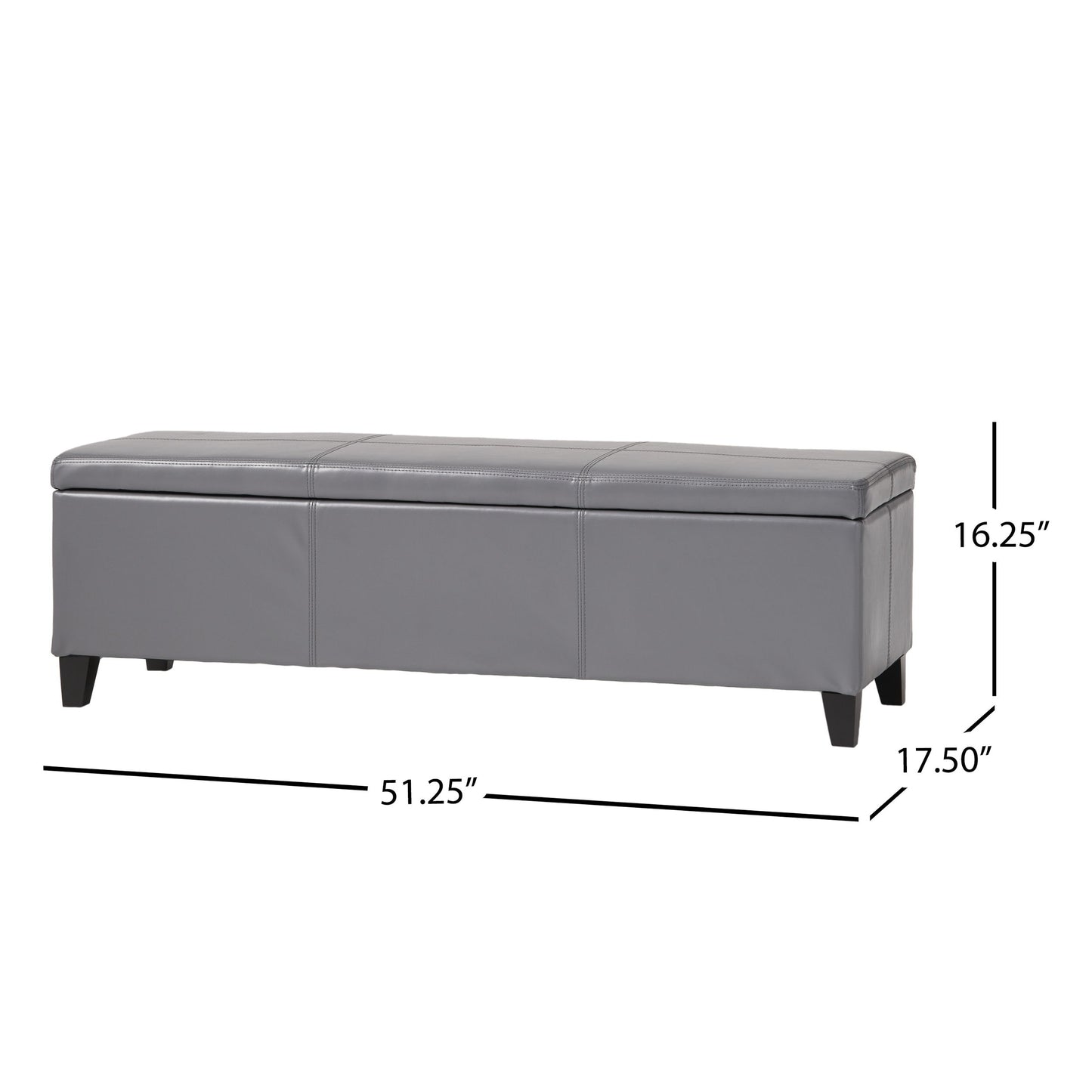 Glouster - Contemporary Storage Ottoman With Versatile Functionality - Gray