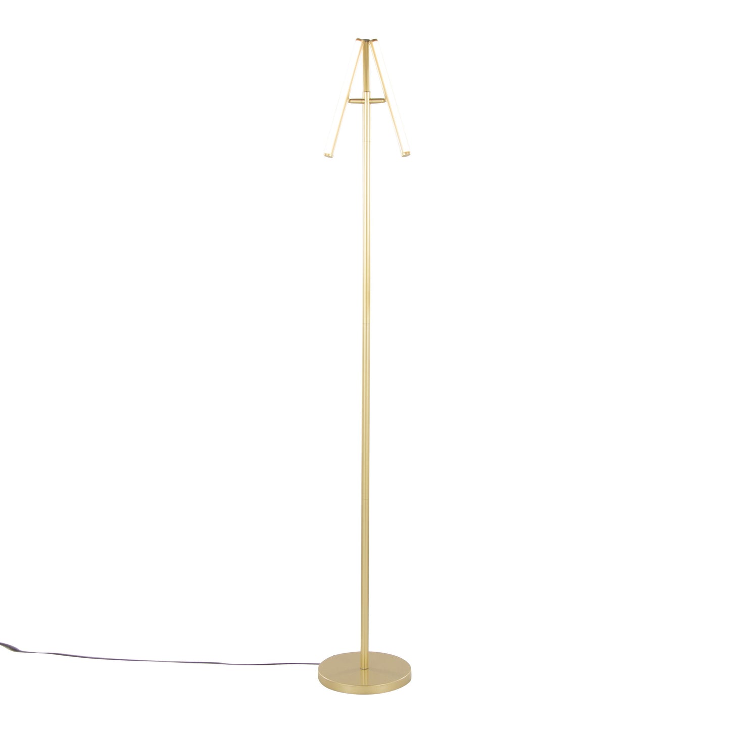 Icicle - Modern Swivel Floor Lamp - Gold