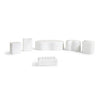 Marble Bathroom Accessories Set - Natural Stone - White / Natural