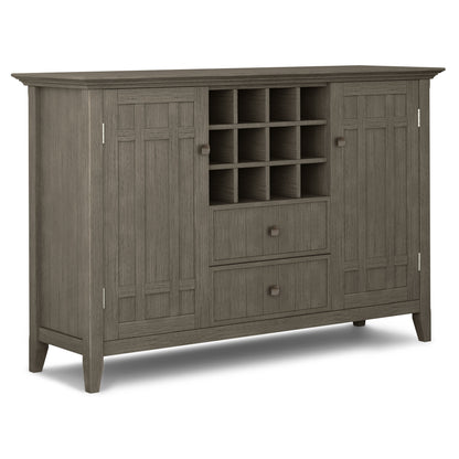 Bedford - Sideboard Buffet And Wine Rack - Farmhouse Gray