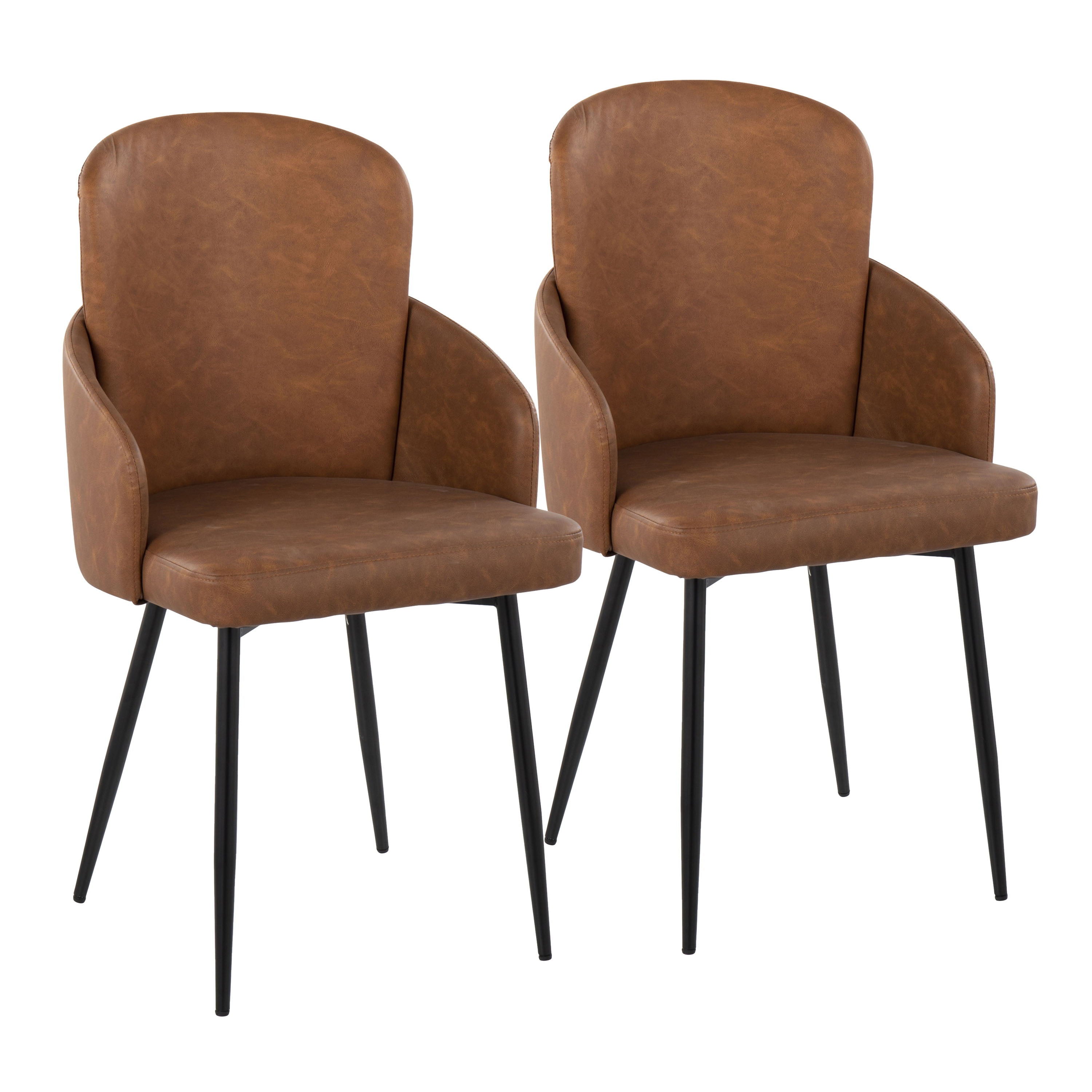 Dahlia - Contemporary Dining Chair (Set of 2) - Black / Camel