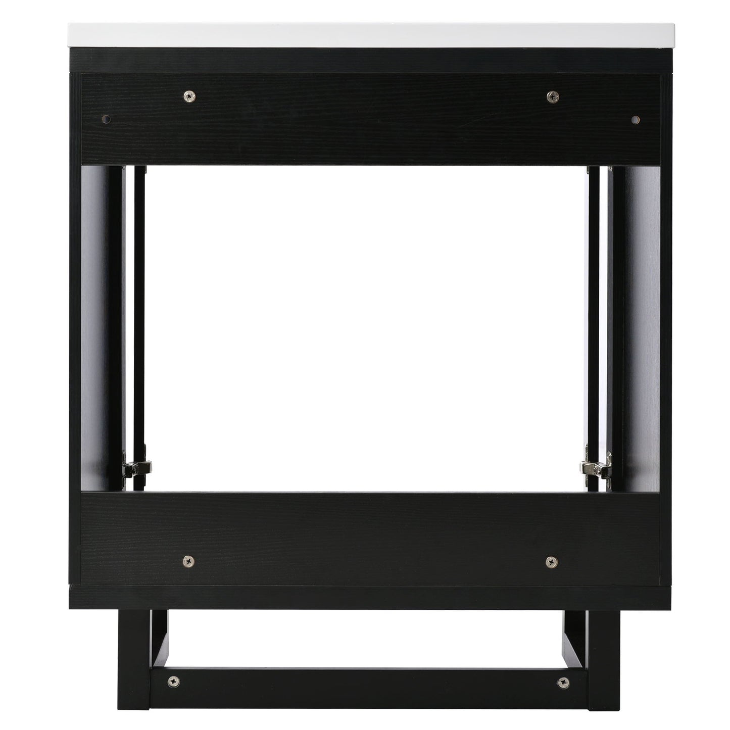 Bathroom Vanity Set With Sink, Combo Cabinet, Bathroom Storage Cabinet, Solid Wood Frame - Black
